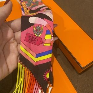 Used once Hermes twilly, new design and rare.